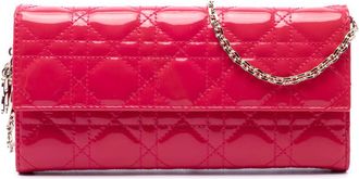 Dior Pre-owned Dior Patent Cannage Lady Wallet On Chain Ladies FEDTKO8MG7THSYEB