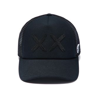 Cult of Individuality BLACK CRYSTALS MESH TRUCKER HAT XX LOGO