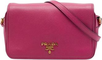 Prada Pre-owned Vintage Crossbody Bag - Dames - Vintage Schoudertas - Roze - ONE Size - Leer - Vintage