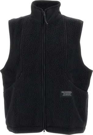 Pas Normal Studios Off-Race Pile Fleece Vest - Heren - Bodywarmers - Zwart - L - Polyester - Fitness