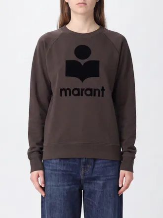 Isabel Marant Felpa girocollo in misto cotone con logo floccato