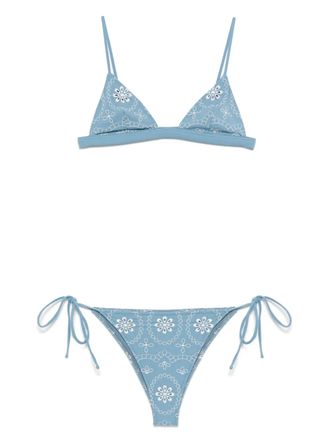 ワンピース水着 MC2 SAINT BARTH Marielle nylon bikini slip Celeste Women's MC2 Saint Barth Yulia W crinkle top yul0002