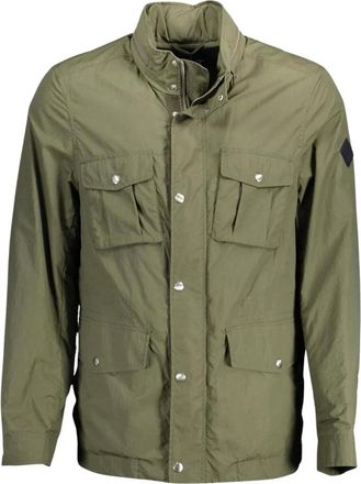 GANT Polyamide Jack met Capuchon - Heren - Jassen - Groen - Maat: XL Polyamide
