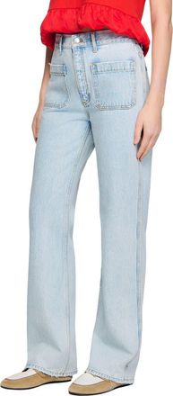 Sandro Straight-leg jeans in Light Bu Jean at Nordstrom, Size 38 Eu