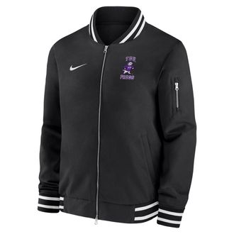 Nike TCU Horned Frogs Nike Mens College Bomber Jacket in Black | M62424E168TCUN-BLK