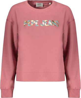 Pepe Jeans London Hoodies & sweatvesten, Dames, Roze, L, Katoen, Celeste Long-Sleeved Sweatshirt