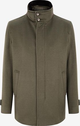 Herno Kurzer Mantel aus Kaschmir mit Stehkragen