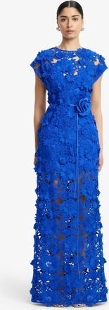 LEO LIN Alena Lace Maxi Dress In Lapis