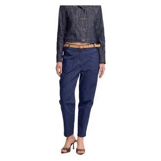 Kocca Chinos, female, Blue, Size: XS Chic Low Rise Tapered Trousers