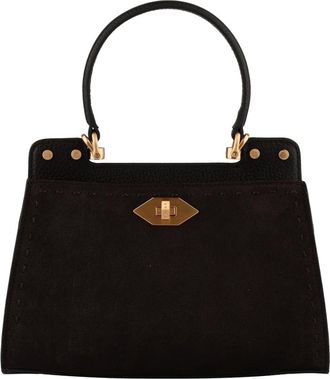 Pourchet Le Trianon Daim - Dames - Tassen - Bruin - Maat: ONE Size Leer