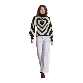 Farm Rio Heart Gradient Knit Sweater - Dames - Coltruien - Veelkleurig - S - Wol - Truien & Vesten
