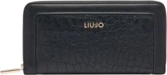 Liu Jo Af 6170 Es 042 Portemonnee - Dames - Portefeuilles - Zwart - ONE Size - Polyester - Accessoires