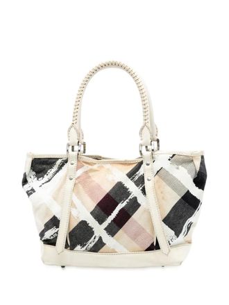 Burberry 2000-2017 Supernova Check Painted Canvas tote bag - Brown
