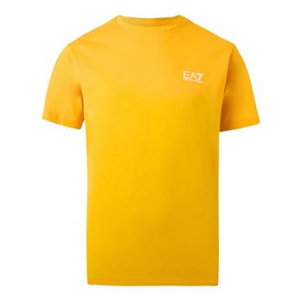Emporio Armani T-Shirts, male, Yellow, Size: XL Logo-print Short Sleeve T-Shirt