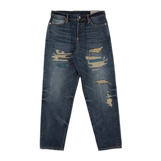 Evisu Heren, Jeans, Blauw, Maat: W30 Katoen
