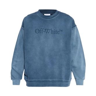 Off-white Heren, Sweatshirts & Hoodies, Blauw, Maat: S Katoen