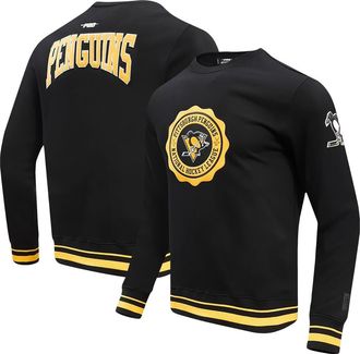 Pro Standard Mens Pro Standard Black Pittsburgh Penguins Crest Emblem Pullover Sweatshirt at Nordstrom, Size X-Large