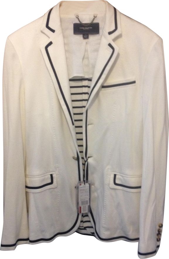 breton stripe arctic white blazer size 59 Binet Size L