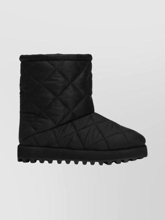 Dolce & Gabbana diamond quilted flat sole ankle boots