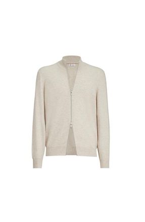 Brunello Cucinelli Cashmere cardigan in Beige at Nordstrom, Size 60 It