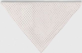Maje Rhinestone Wool Triangle Scarf - Off White - Maje