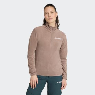 ADIDAS TERREX Sweatshirt ADIDAS TERREX W MT ESS HZ FL, Damen, Gr. XXL, trabrn, Obermaterial: 100% Polyester, Sweatshirts Sweatshirt