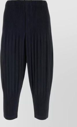 Homme Pliss&eacute; Issey Miyake cropped polyester shorts pleated design