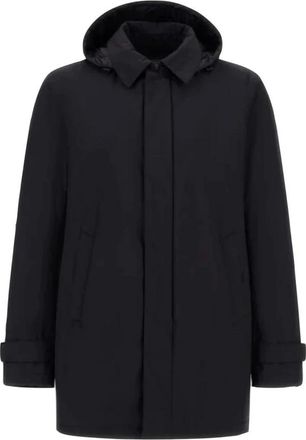 Herno Jassen, Heren, Zwart, 3Xl, Polyester, Parka Lungo 2-Layer Windstopper