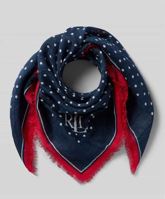 Lauren Ralph Lauren Tuch aus Leinen-Baumwoll-Mix Modell DOT in Dunkelblau, Gr&ouml;&szlig;e 1