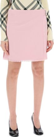 Burberry Womens Pink Wool Mini Skirt - Size EU 32 (Womens)