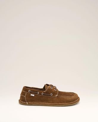 Ami Brown Cow Leather Boat Shoes Brown - 40 - Unisex