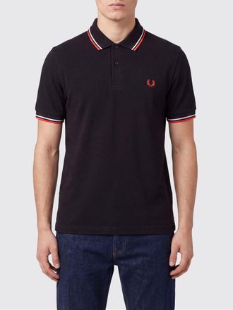 Fred Perry Polo in cotone con profili a contrasto e logo ricamato