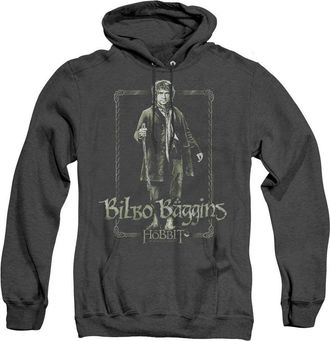 Gildan The Hobbit Bilbo Stare Adult Heather Hoodie / Hooded Sweatshirt