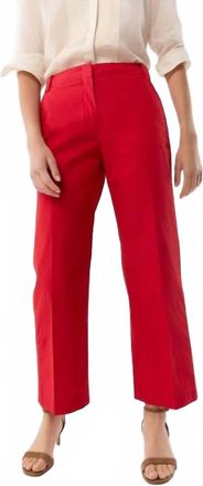 Ann Mashburn Frankie Cropped Pants In Red