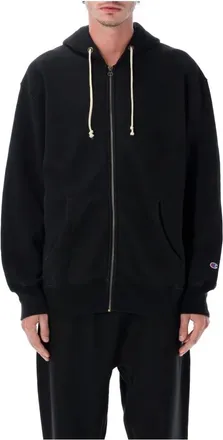 Champion Felpa con zip integrale Reverse Weave - - Sweatshirts & Hoodies - Uomo - Nero - XL