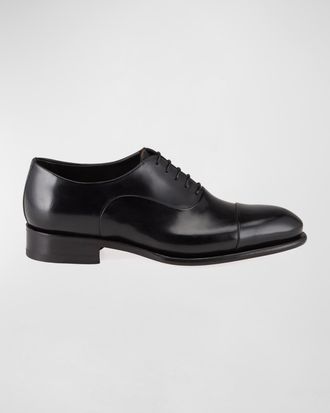 Santoni Men & apos;s Isaac Cap-Toe Leather Oxford Shoes