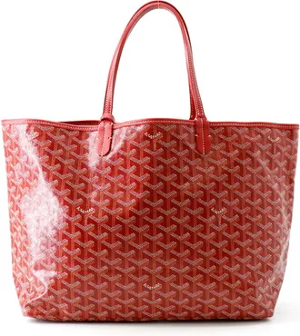 Goyard Red Color Pvc Leather Handbag Tote Bag (Pre-Owned)