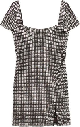 Self Portrait Embellished Flared-sleeve Dress