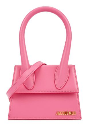 Jacquemus Le Chiquito Moyen Leather Top Handle Bag, Bag, Pink - One Size