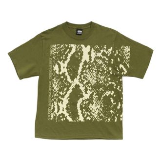 St&uuml;ssy Snakeskin T-Shirt Olive 1905199-OLIV