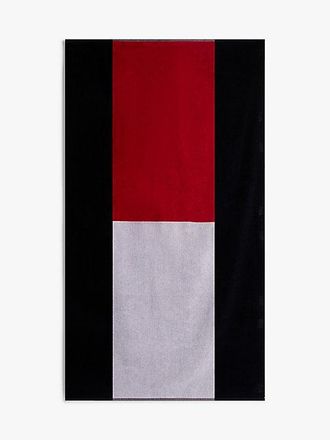 Tommy Hilfiger Classic Signature Colour-Blocked Velour Beach Towel