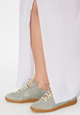 Maison Margiela Leather Sports Shoes, Womens, Grey