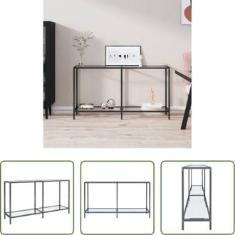 vidaXL vidaXL Tavolo in acciaio - Tavolo Consolle Trasparente 140x35x75,5 cm in Vetro Temperato
