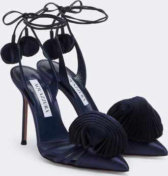 Aquazzura Wild Bloom satin pumps
