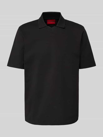 HUGO BOSS Poloshirt mit V-Ausschnitt Modell Dimersve in Black, Gr&ouml;&szlig;e M