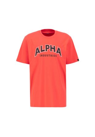 Alpha Industries T-Shirt ALPHA INDUSTRIES College T-Shirt, Herren, Gr. XL, rot (radiant rot), Obermaterial: 100% Baumwolle, Shirts T-Shirt
