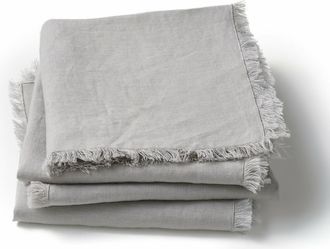 AM.PM Set van 4 servetten in gewassen linnen, Yastigi