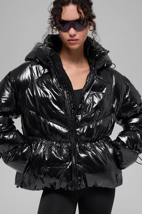 Alo | Stunner Puffer Jacket in Black, Size: Medium