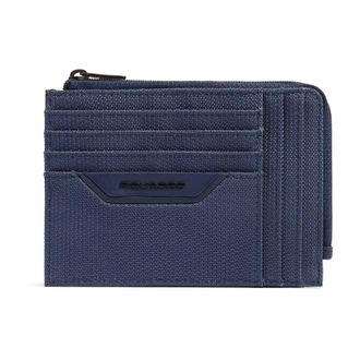 Piquadro Wallets & Cardholders, male, Blue, Size: ONE SIZE Card holder wallet with zipped coin pocket