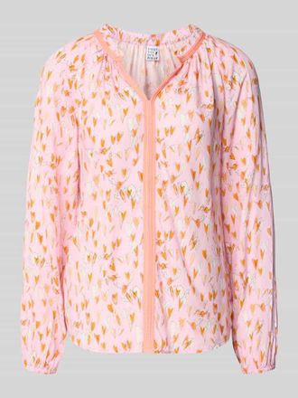 Emily van den Bergh Regular Fit Bluse aus Viskose mit V-Ausschnitt in Rosa, Gr&ouml;&szlig;e 36